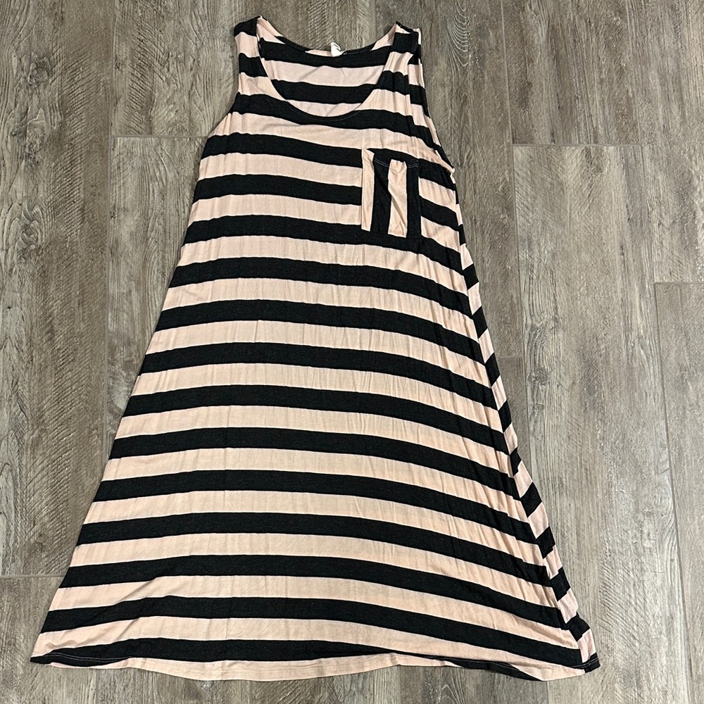 Pinkblush Black and Cream Striped Top